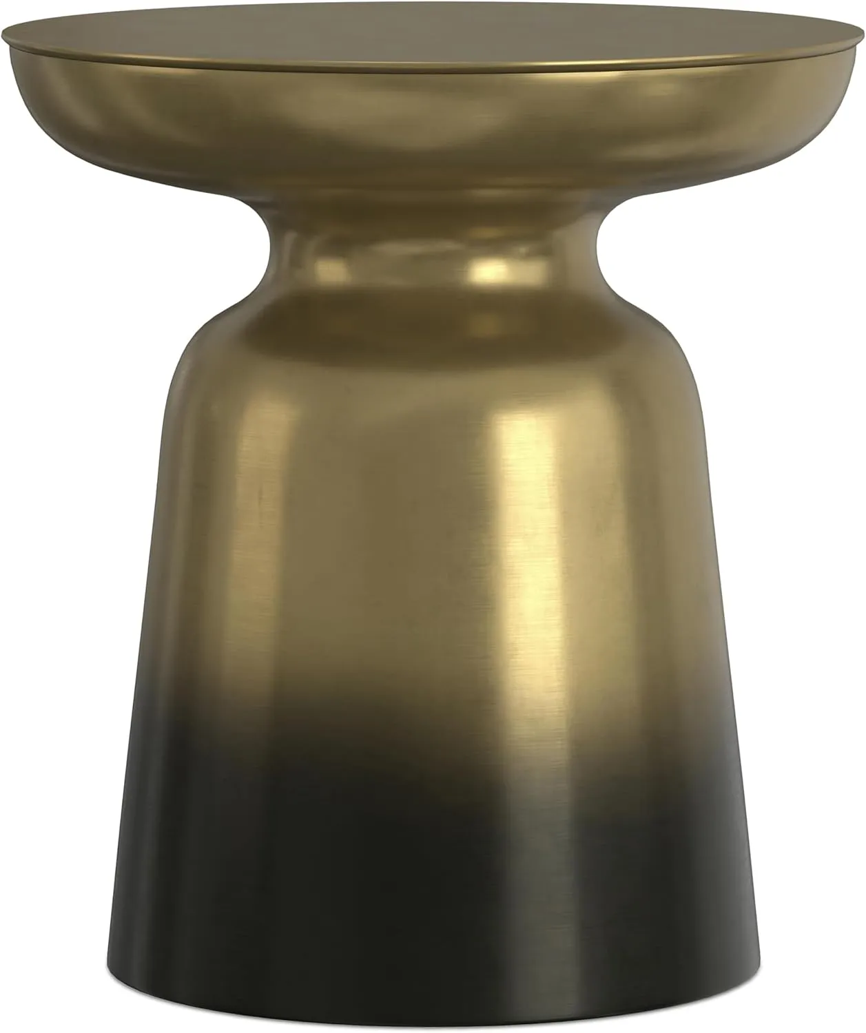 SIMPLIHOME Toby Modern Industrial 17 inch Wide Metal Accent Side Table in Gold/Black Ombre, Fully Assembled for the Living Room and Bedroom