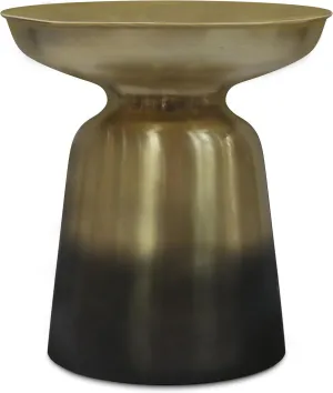SIMPLIHOME Toby Modern Industrial 17 inch Wide Metal Accent Side Table in Gold/Black Ombre, Fully Assembled for the Living Room and Bedroom