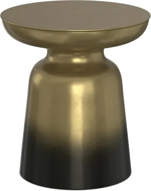 SIMPLIHOME Toby Modern Industrial 17 inch Wide Metal Accent Side Table in Gold/Black Ombre, Fully Assembled for the Living Room and Bedroom