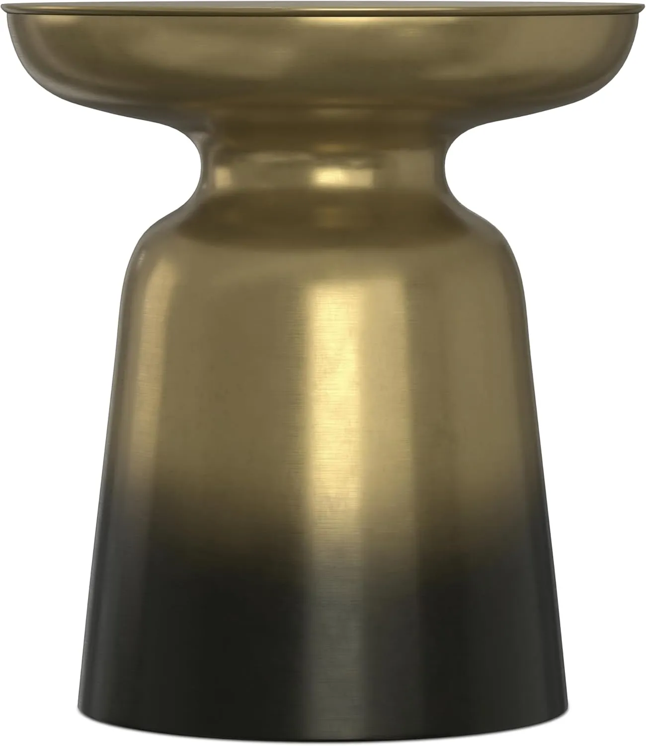 SIMPLIHOME Toby Modern Industrial 17 inch Wide Metal Accent Side Table in Gold/Black Ombre, Fully Assembled for the Living Room and Bedroom
