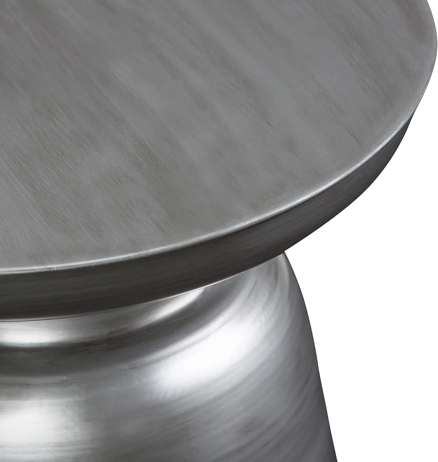 SIMPLIHOME Toby Modern Industrial 17 Inch Wide Metal Accent Side Table in Silver, Fully Assembled, For the Living Room and Bedroom