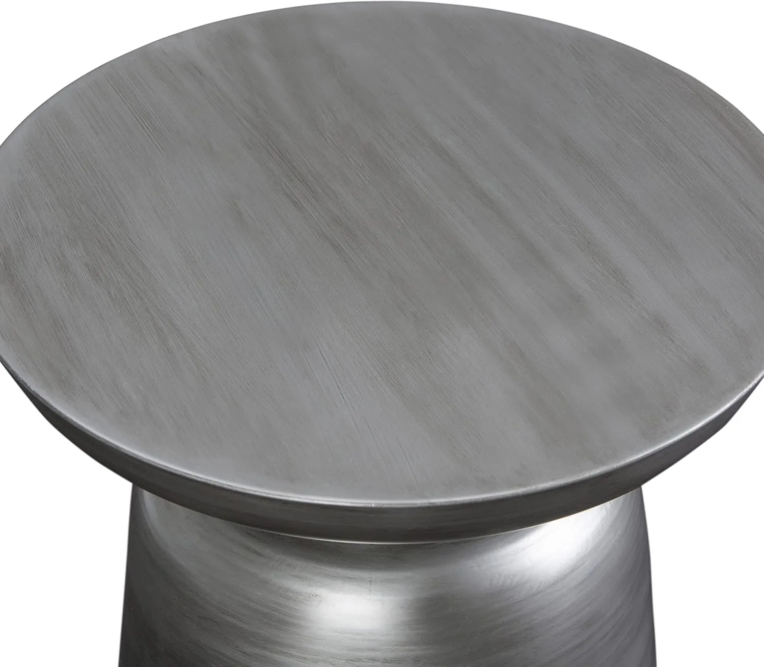SIMPLIHOME Toby Modern Industrial 17 Inch Wide Metal Accent Side Table in Silver, Fully Assembled, For the Living Room and Bedroom
