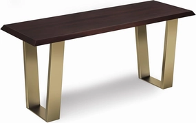 SIMPLIHOME Lewis SOLID ACACIA WOOD 42 Inch Wide Contemporary Bench in Cognac, For the Living Room, Entryway and Family Room