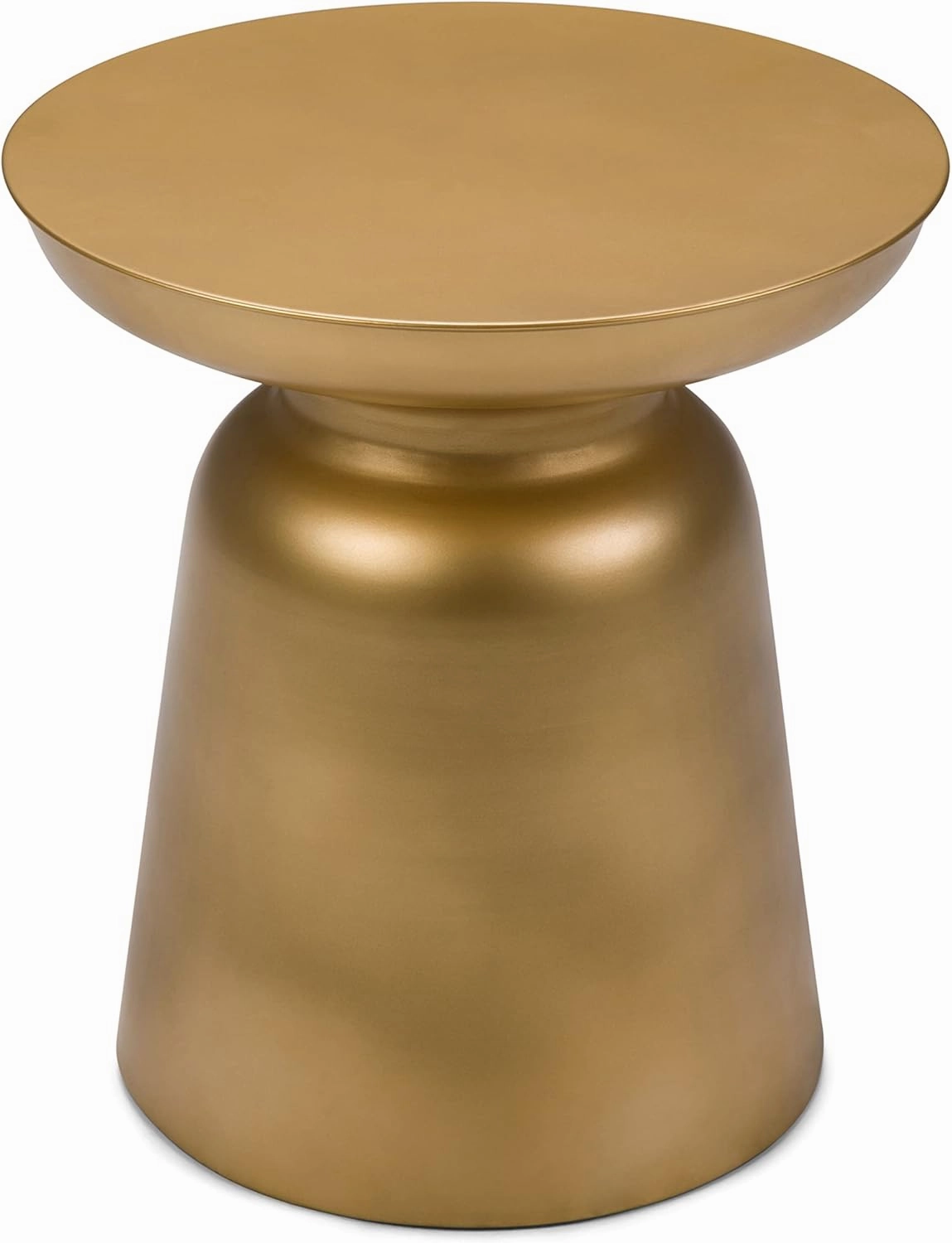 SIMPLIHOME Toby Modern Industrial 17 inch Wide Metal Accent Side Table in Gold, Fully Assembled for the Living Room and Bedroom