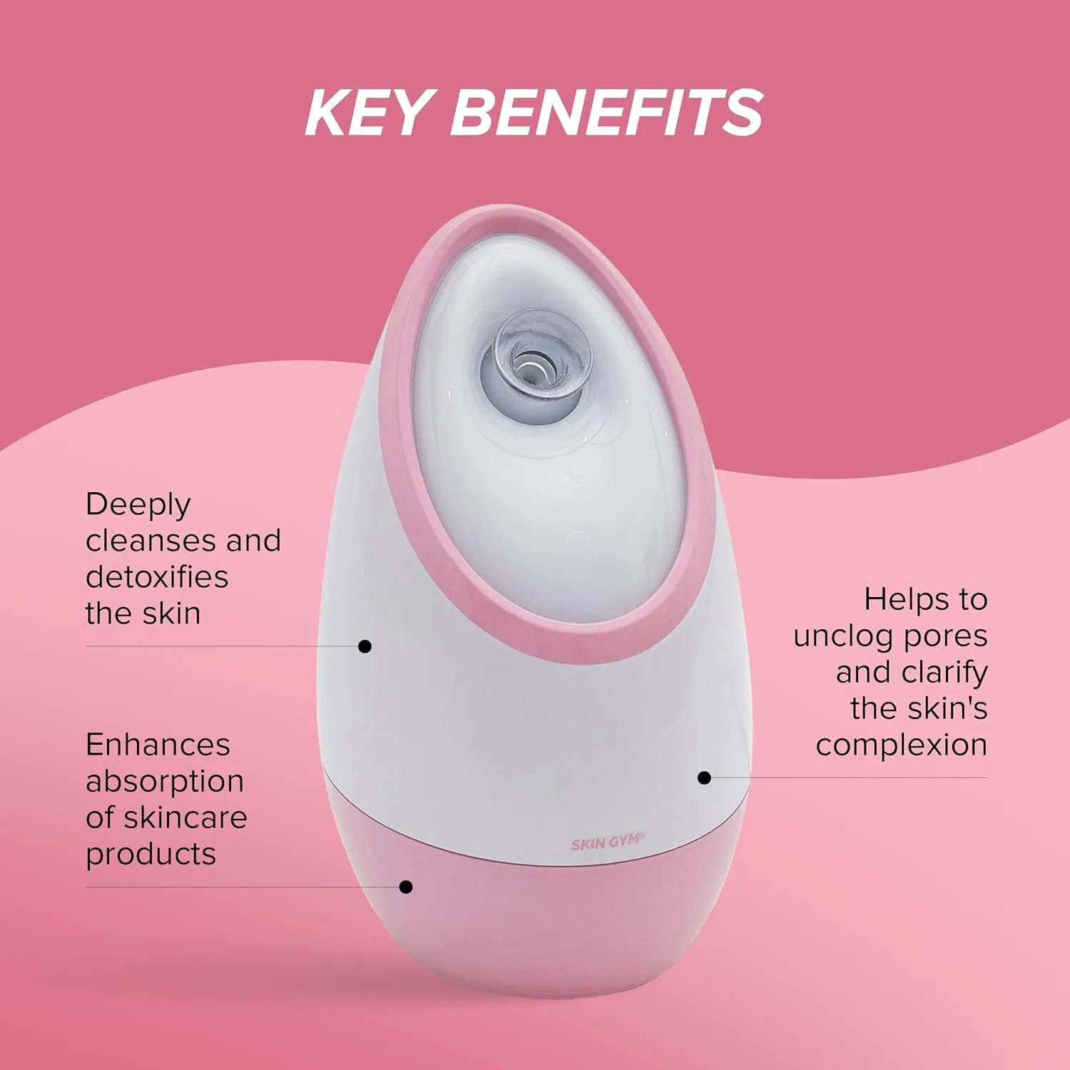 Skin Gym VODA Facial Steamer, at-Home Micro-Steam Device for Pore Cleansing and Hydration