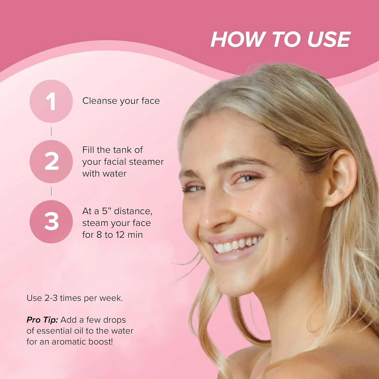 Skin Gym VODA Facial Steamer, at-Home Micro-Steam Device for Pore Cleansing and Hydration