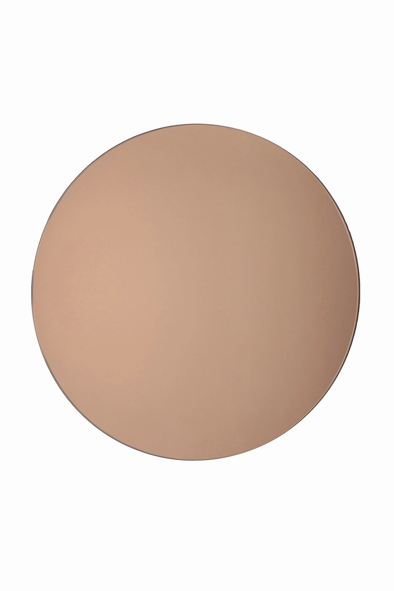 Small Rose Gold Round Mirror