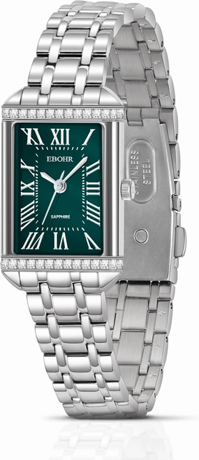 Small Square Watch, Radial Pattern with Elegant Needle Design for Classic Elegance