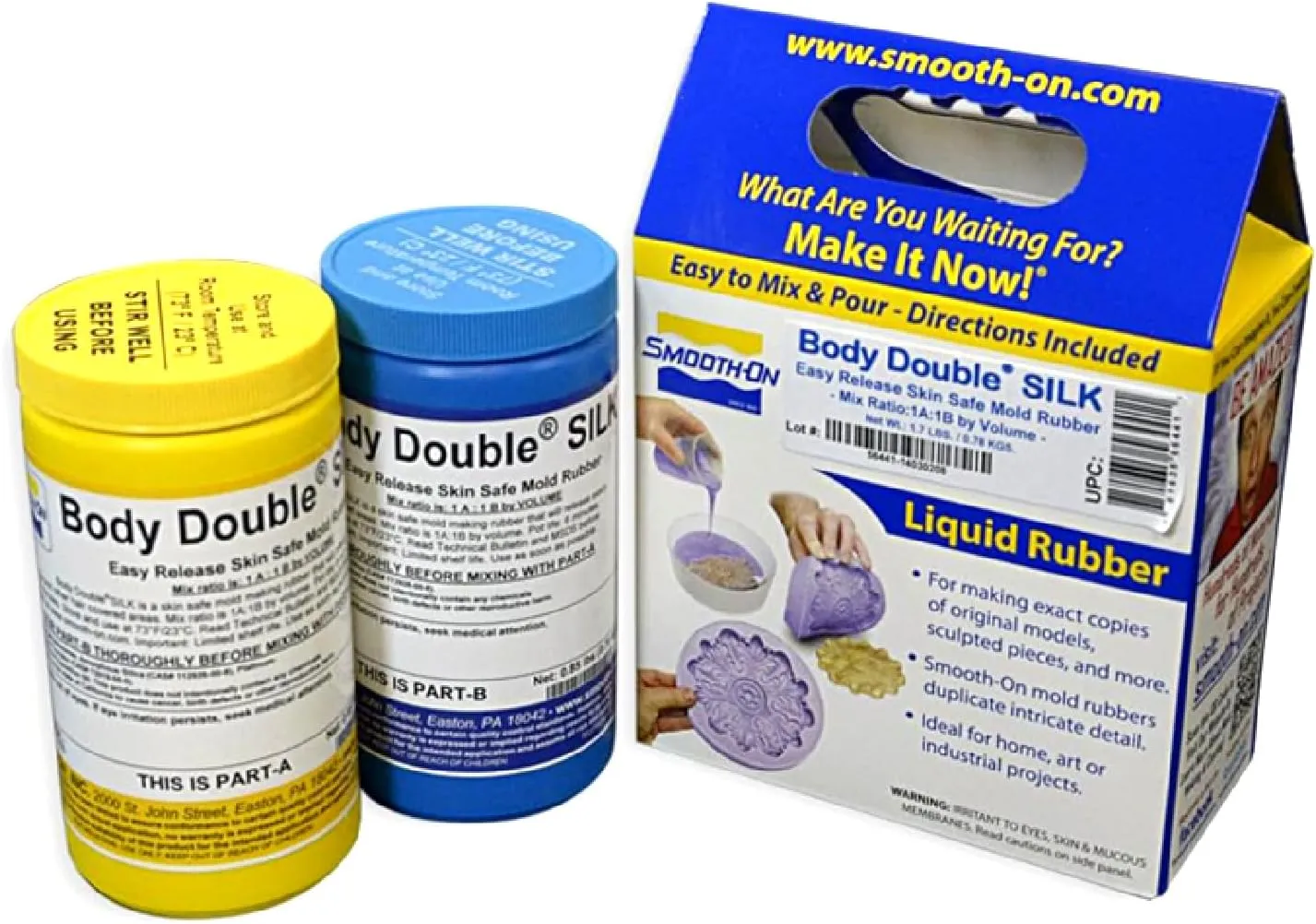 Smooth-On Body Double™ Silk Life Casting Silicone Rubber, Silicone Molds for Resin, Etc, Pint Unit