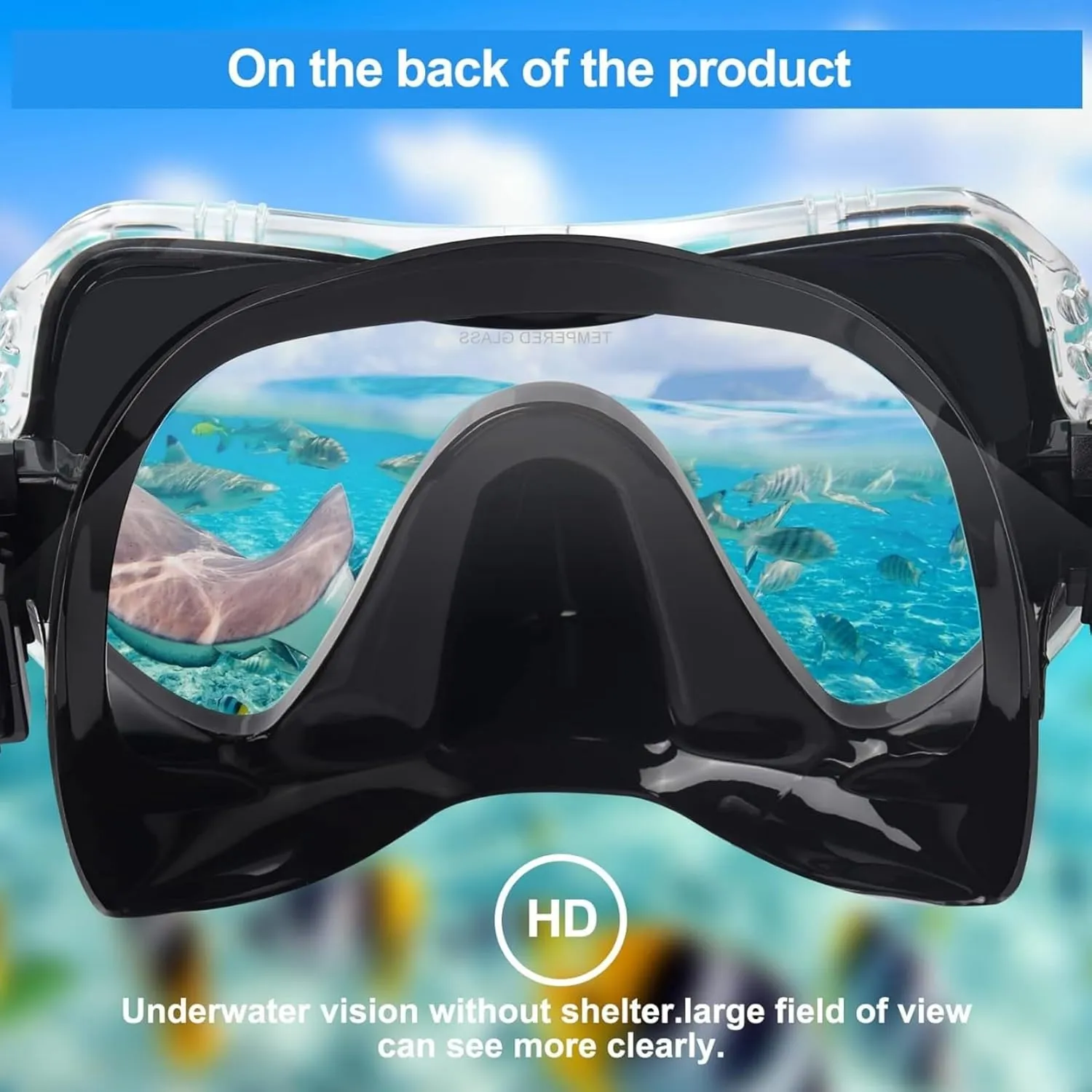 Snorkel Diving Mask, Professional Snorkeling Mask Gear, Ultra Clear Lens with Wide View Tempered Glass Goggles,Anti Leakage Scuba Mask, Silicone Swimming Goggles Mask for Adults, 3 Color