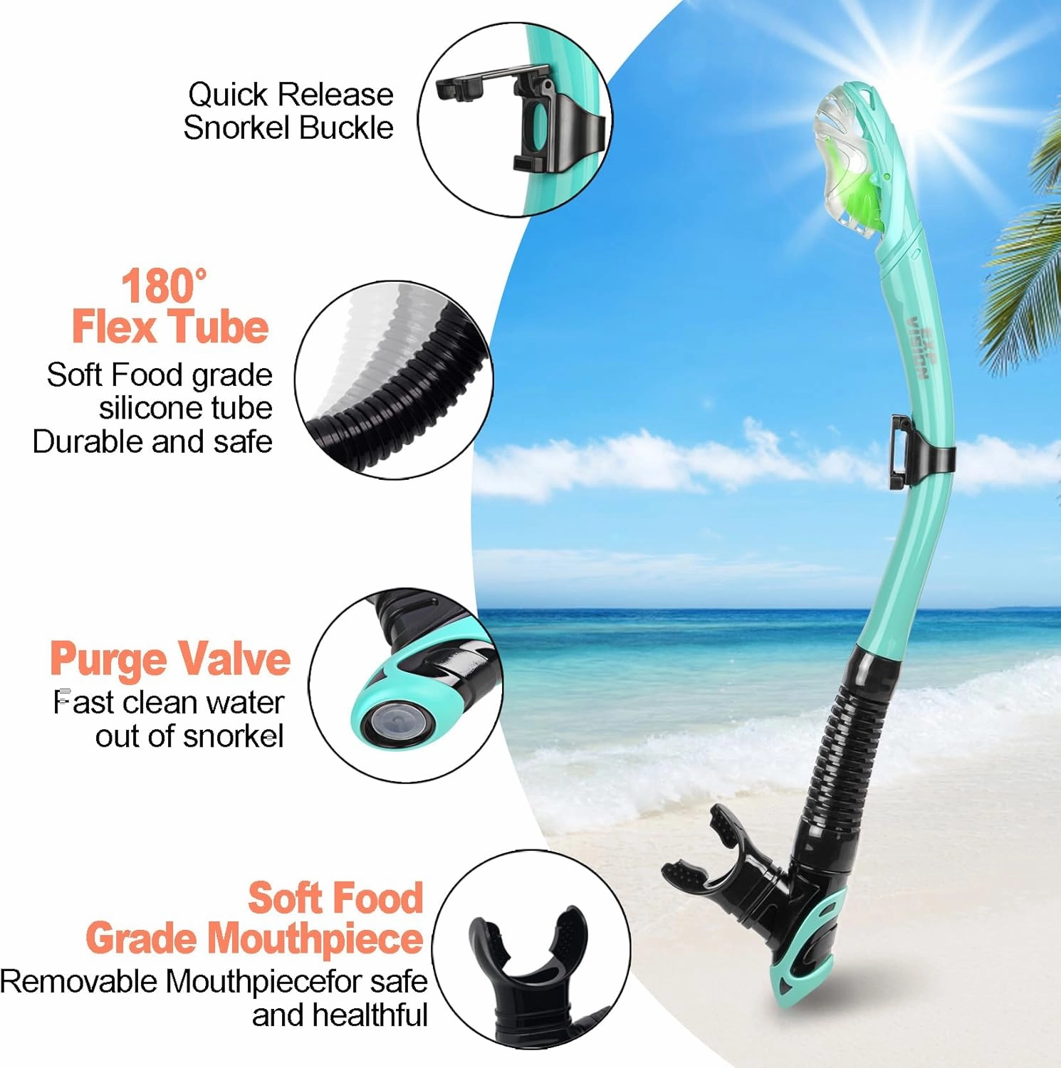 Snorkel Set Pano 3 Window Adult Snorkeling Gear, Professional Snorkel Goggles Anti-Fog Diving Mask, Anti-Leak Swim Goggles and Dry Top Snorkel for Diving, Snorkeling, Swimming