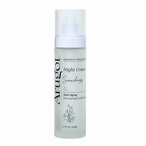 Snowdrops Organic Antiaging Night Cream, Made in Israel | Firms Skin, Fights Wrinkles | No Parabens 50ml