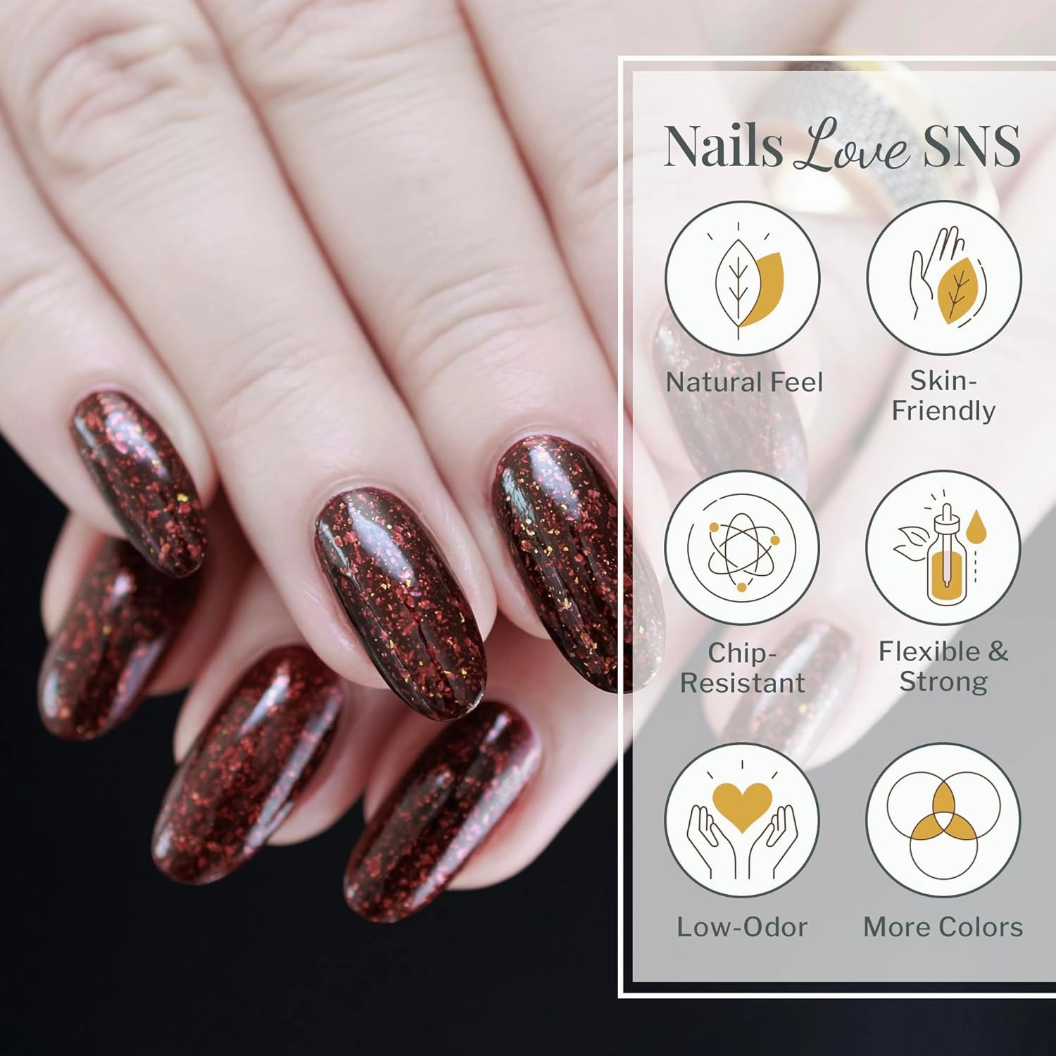 SNS Nail Dip Powder, Gelous Color Dipping Powder - Fireside Rose (Purple, Mauve, Cream) - Long-Lasting Dip Nail Color Lasts 14 Days – Low-Odor & No UV Lamp Required - 1 oz