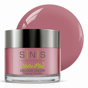 SNS Nail Dip Powder, Gelous Color Dipping Powder - Grace Bay (Purple/Mauve Rose, Cream) - Long-Lasting Dip Nail Color Lasts 14 Days - Low-Odor & No UV Lamp Required - 1oz
