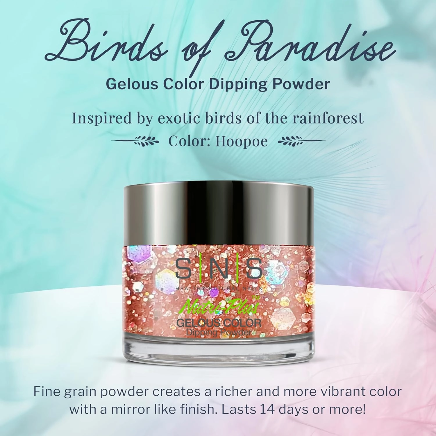 SNS Nail Dip Powder, Gelous Color Dipping Powder - Hoopoe (Metallics/Bronze, Gold, Glitter) - Long-Lasting Dip Nail Color Lasts up to 14 days - Low-Odor & No UV Lamp Required - 1 Oz
