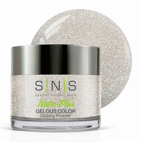 SNS Nail Dip Powder, Gelous Color Dipping Powder - Snowbasin (Metallics/Silver) - Long-Lasting Acrylic Nail Color & Polish Lasts 14 Days - Low-Odor & No UV Lamp Required – 1 oz