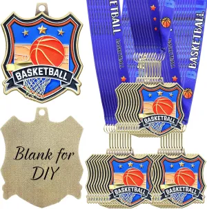 Soccer/Baseball/Softball Award Medals Bulk with Neck Ribbon 2.56 Inch Basketball/Flag Football Sport Winner Medal First Place Trophy for Competition Team Gift