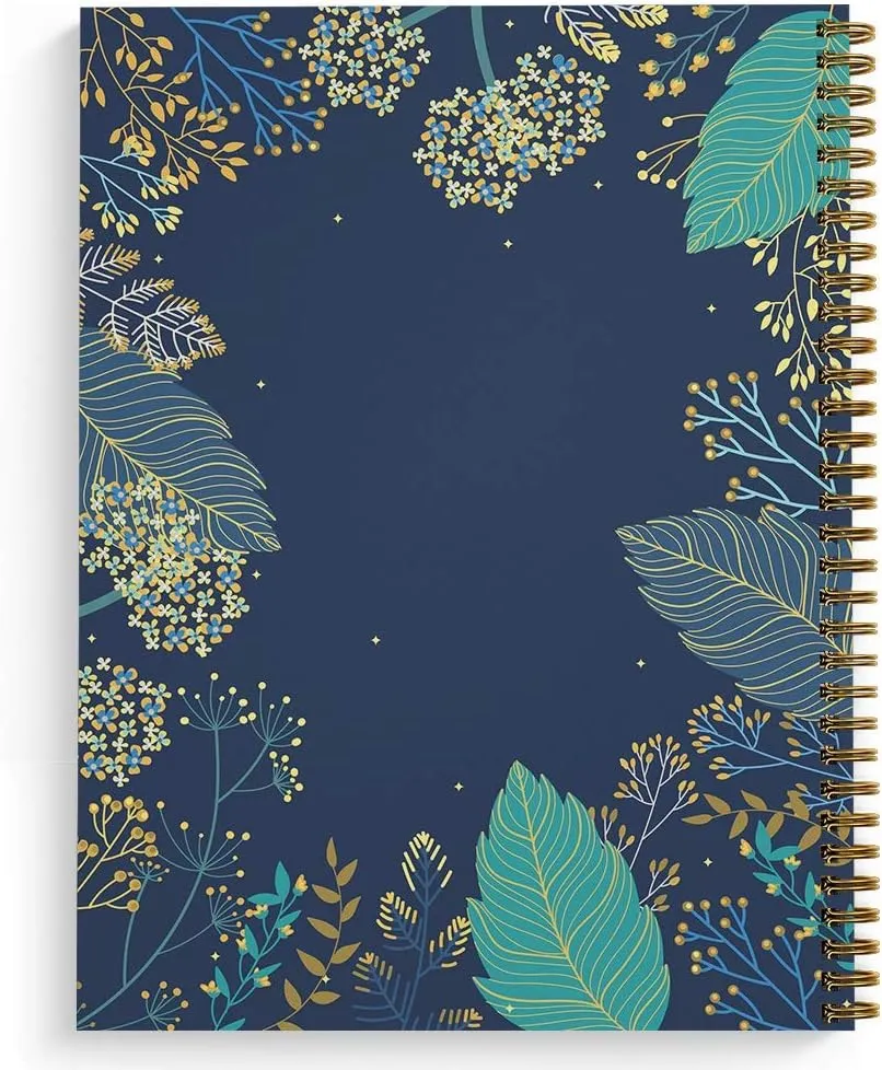 Softcover Believe You Can 8.5" x 11" Motivational Dot Grid Journal/Spiral Notebook, 120 Dot Grid Pages, Durable Gloss Laminated Cover, Gold Wire-o Spiral. Made in the USA