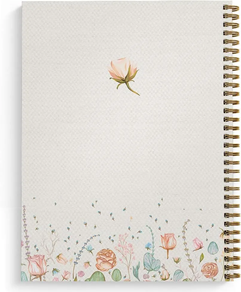 Softcover Camera 8.5" x 11" Motivational Spiral Notebook/Journal, 120 College Ruled Pages, Durable Gloss Laminated Cover, Gold Wire-o Spiral. Made in the USA