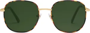 SOJOS Classic Trendy Square Sunglasses for Women Men Cute Big Frame Gold Shades SJ1137