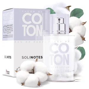 SOLINOTES Cotton Flower Perfume for Women - Eau De Parfum | Delicate Floral and Soothing Scent - Made in France - Vegan - 1.7 fl.oz