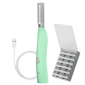 SPA SCIENCES - SIMA Patented Dermaplane Razor for Women Face – Painless 2-in-1 Facial Exfoliation & Peach Fuzz Hair Removal – Anti-Aging – 3 Speeds – Rechargeable – 7 Weeks Treatment