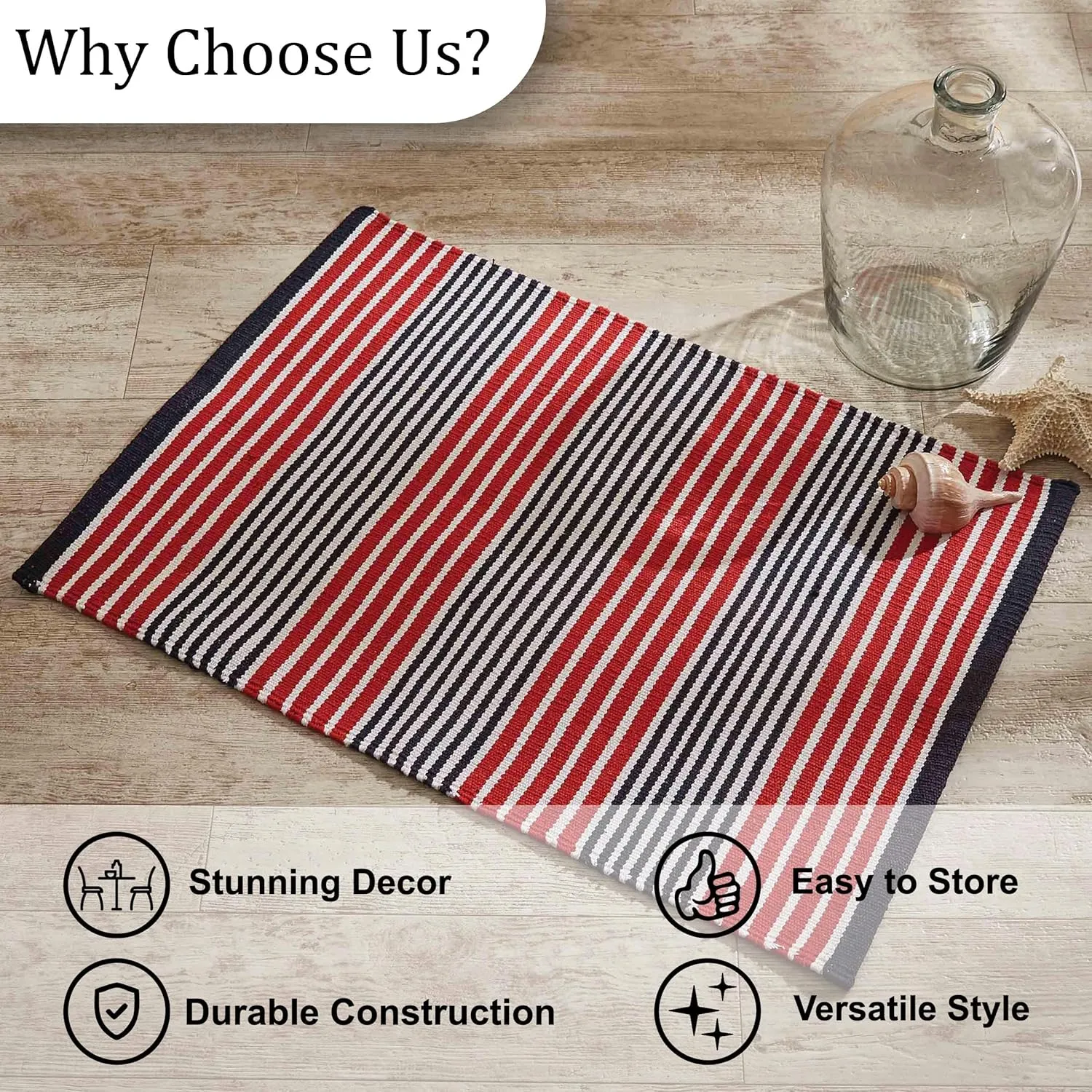 Split P Hudson Stripe Indoor Rug 4' x 6'