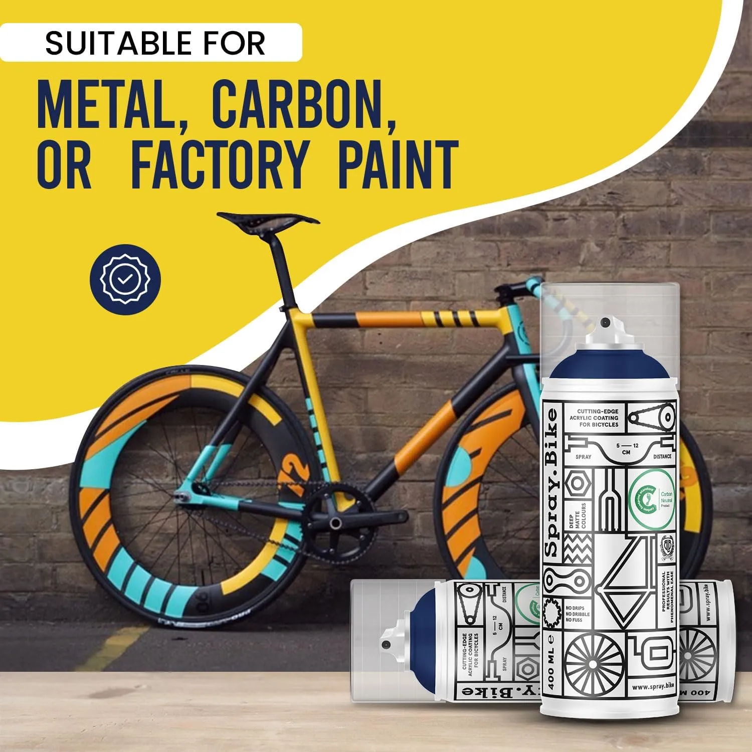 Spray Paint | Designed Mainly for Bicycles | Multi-Use Acrylic Spray Paint for Metal, Plastic | High Coverage Bike Paint, 400ml, Humber