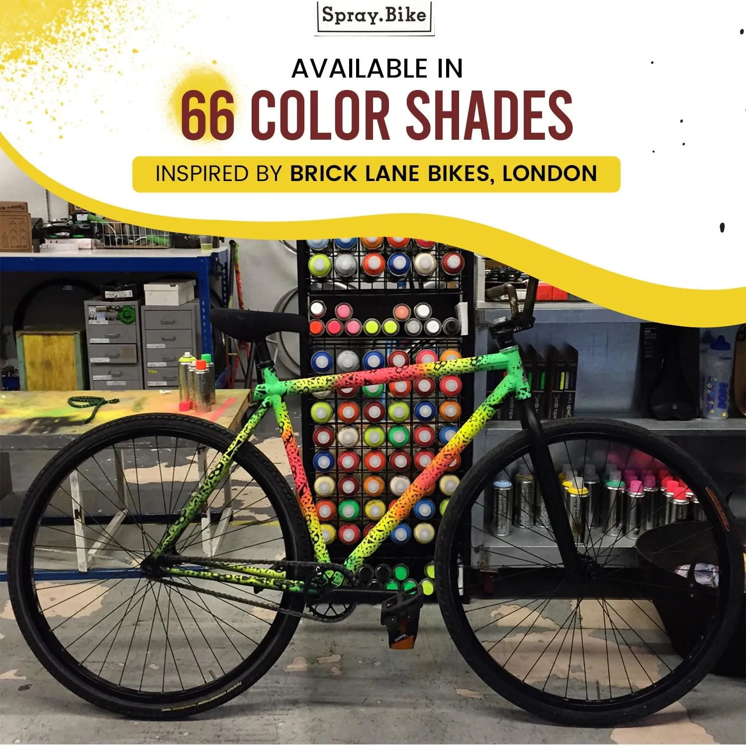 Spray Paint | Designed Mainly for Bicycles | Multi-Use Acrylic Spray Paint for Metal, Plastic | High Coverage Bike Paint, 400ml, Redbridge