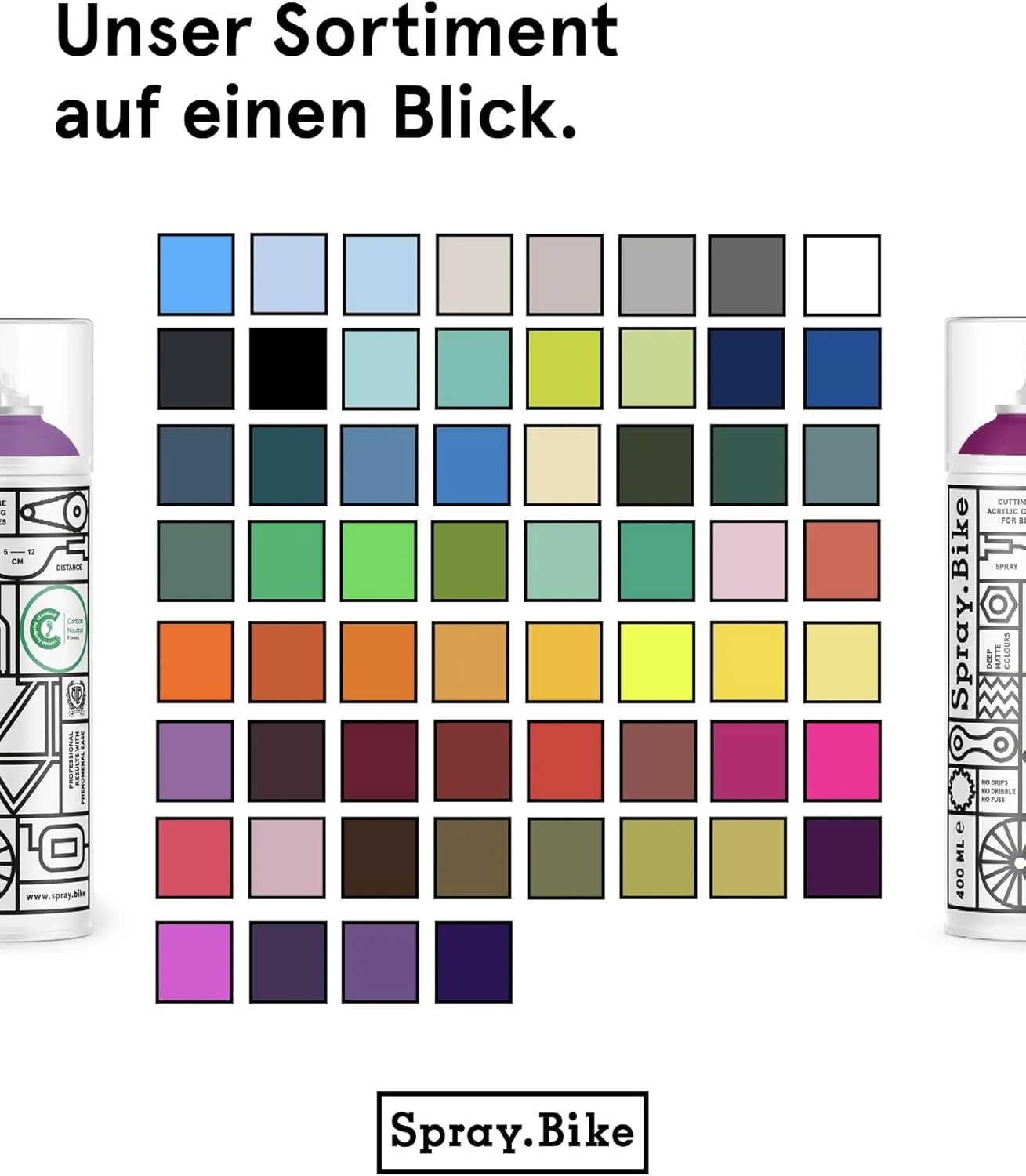 Spray Paint | Designed Mainly for Bicycles | Multi-Use Acrylic Spray Paint for Metal, Plastic | High Coverage Bike Paint, 400ml