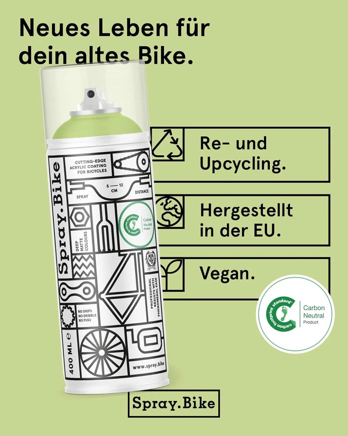 Spray Paint | Designed Mainly for Bicycles | Multi-Use Acrylic Spray Paint for Metal, Plastic | High Coverage Bike Paint, 400ml
