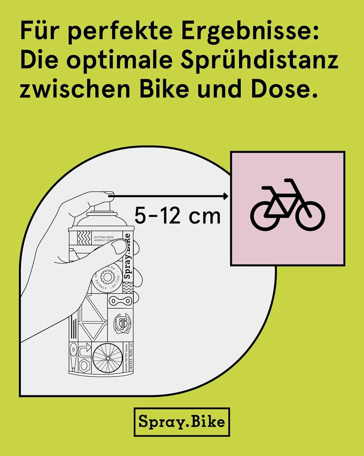 Spray Paint | Designed Mainly for Bicycles | Multi-Use Acrylic Spray Paint for Metal, Plastic | High Coverage Bike Paint, 400ml