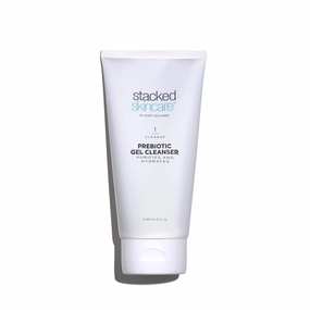 StackedSkincare Prebiotic Hydrating Gel Facial Cleanser - Gentle Face Wash for Sensitive & Dry Skin, Fragrance-Free Daily Cleanser for Women, 180ml