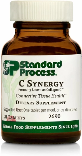 Standard Process Inc. C Synergy - Whole Food Immune Support and Antioxidant with Echinacea Purpurea, Rose HIPS, Shiitake, Reishi Mushroom Powder, Buckwheat, and Wheat Germ - 90 Tablets