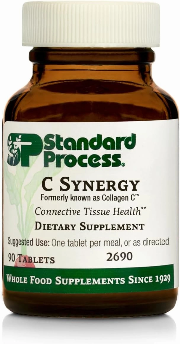 Standard Process Inc. C Synergy - Whole Food Immune Support and Antioxidant with Echinacea Purpurea, Rose HIPS, Shiitake, Reishi Mushroom Powder, Buckwheat, and Wheat Germ - 90 Tablets