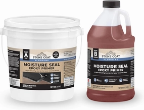 Stone Coat Countertops Moisture Seal Epoxy Primer Kit (1.5 Gal, Black) – Vapor Blocker for Concrete and Plywood Floors, DIY Friendly, Compatible with Flake and Metallic Epoxy Flooring