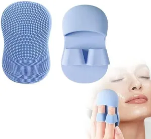 Super Soft Silicone Face Cleanser and Massager Brush – Scrubber for All Skin Types, Deep Pore Cleaning, Waterproof Manual Face Brush for Daily Skincare Routine
