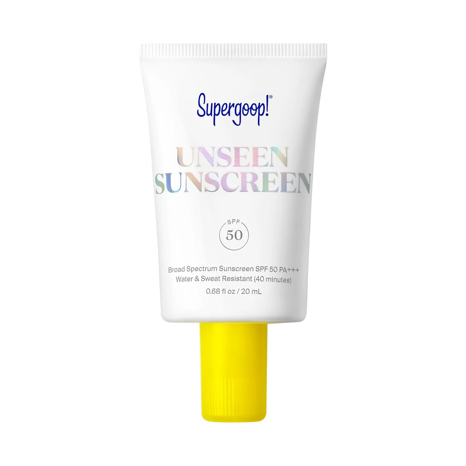 Supergoop! Unseen Sunscreen SPF 50 Invisible Sun Protection for Face - Broad Spectrum Face Sunscreen   Makeup-Gripping Primer - Weightless, Scentless, Oil Free - For All Skin Types - 0.68 fl oz