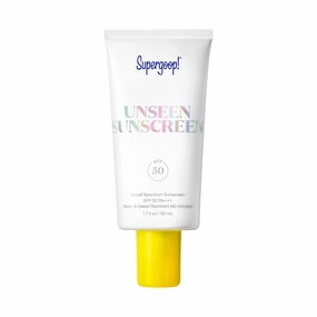 Supergoop! Unseen Sunscreen SPF 50 Invisible Sun Protection for Face - Broad Spectrum Face Sunscreen   Makeup-Gripping Primer - Weightless, Scentless, Oil Free - For All Skin Types - 1.7 fl oz
