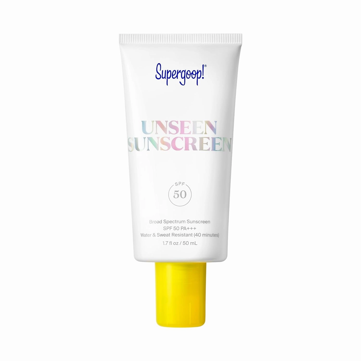 Supergoop! Unseen Sunscreen SPF 50 Invisible Sun Protection for Face - Broad Spectrum Face Sunscreen   Makeup-Gripping Primer - Weightless, Scentless, Oil Free - For All Skin Types - 1.7 fl oz