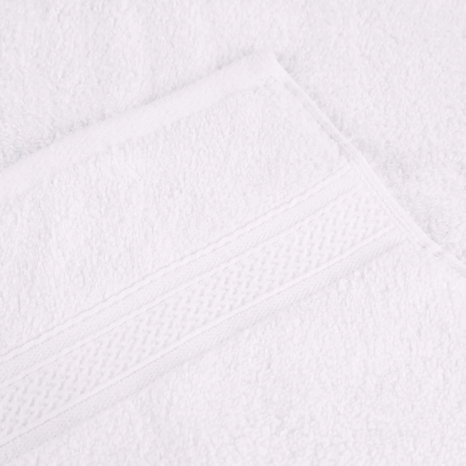 Superior Cotton Chevron Hand Towel Set, Zero Twist, Quick Dry, Small Towels, Absorbent Bathroom Basics, Home Essentials, Spa, Salon, Hotel, Kitchen, Luxury Quick Drying, Assorted Set of 6, White