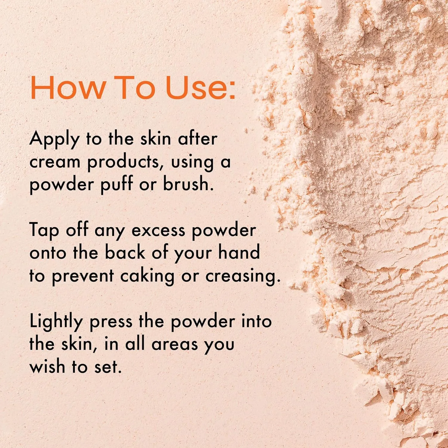 The Beauty Crop Vitamin Babe Setting Powder - Talc-Free Loose Powder for Flawless Finish - Peach Shade - 0.35 oz