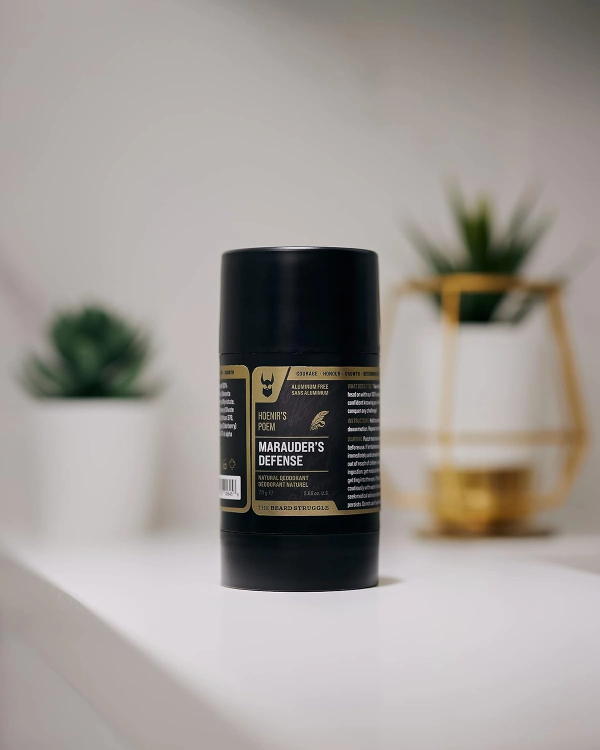 The Beard Struggle Natural Charcoal Infused Deodorant - Marauder's Defense - Aluminum Free, Silver Collection, Viking Storm - Men's Deodorant, 2.65 oz
