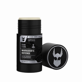 The Beard Struggle Natural Charcoal Infused Deodorant - Marauder's Defense - Aluminum Free, Silver Collection, Viking Storm - Men's Deodorant, 2.65 oz