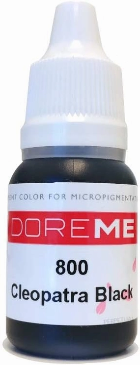 The Elixir Beauty Doreme Professional Permanent Makeup Pigment Tattoo Ink Set Micro Organic Eyeliners, CLINICALLY Tested, Cleopatra Black, 1/3 Oz