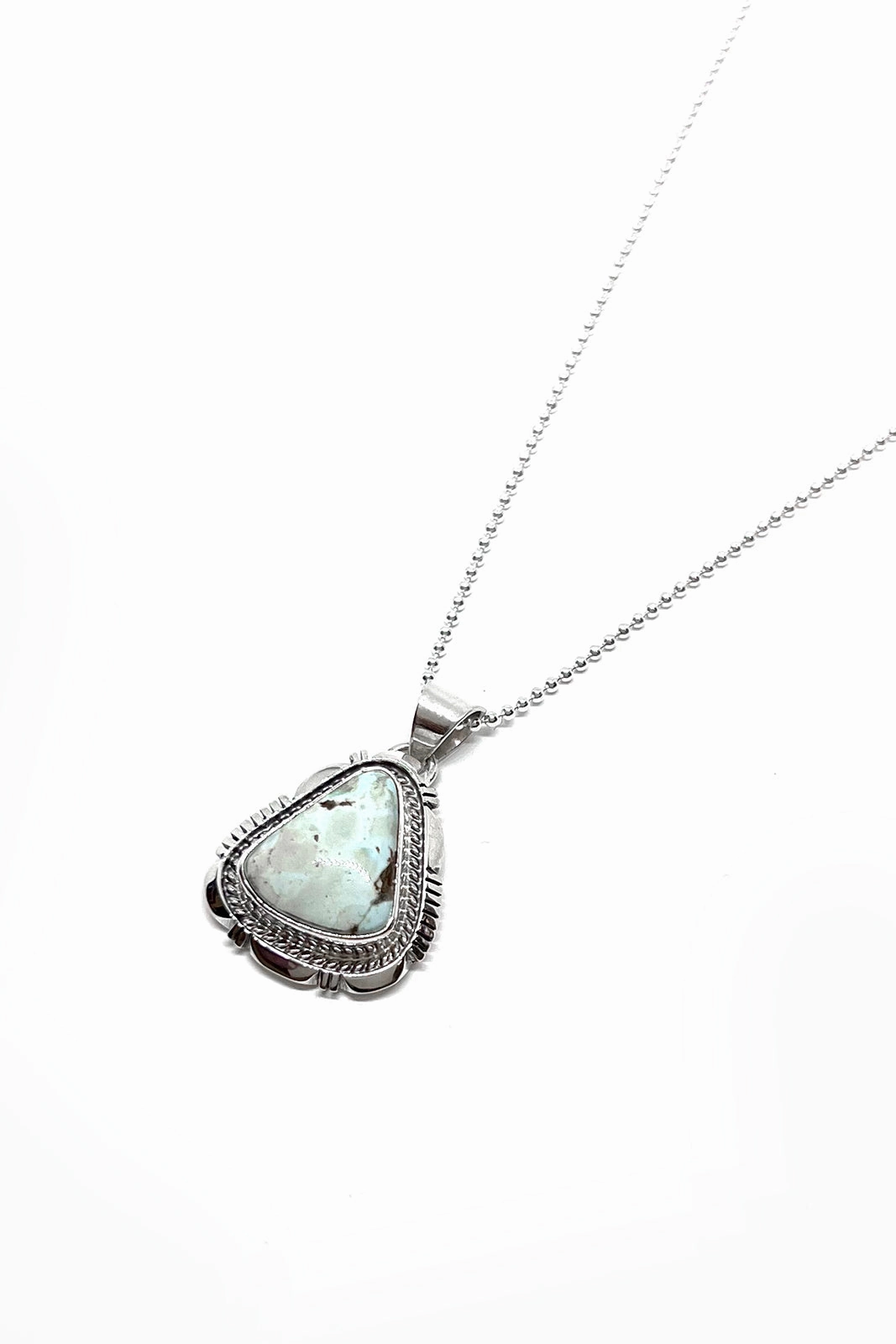 Thomas Francisco Dry Creek White Turquoise Pendant