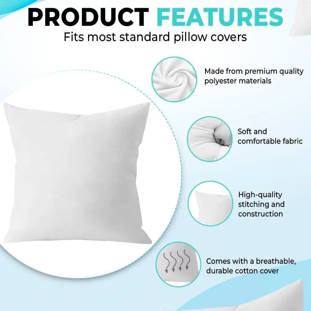 Throw Pillow Covers 24x24 in Set of 4 Black and White Square Pillow Covers Geometry Super Soft Pillowcases for Spring Decor Outdoor Cushions with Invisible Zipper for Sofa Living Room Home Decor J-U
