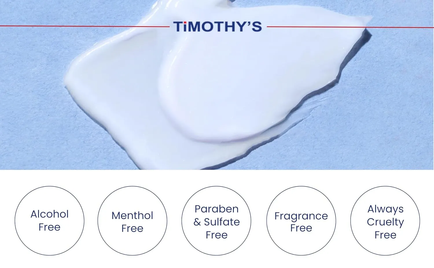 Timothy's Unscented Shave Cream 6 ounce Sensitive Skin, Fragrance Free, Alcohol Free, Paraben Free