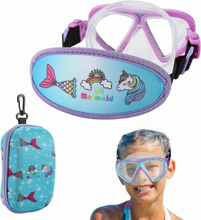 Toddler Goggles Nose Cover, Kid Goggles Fabric Strap, Swimming Goggles Kids 3-6