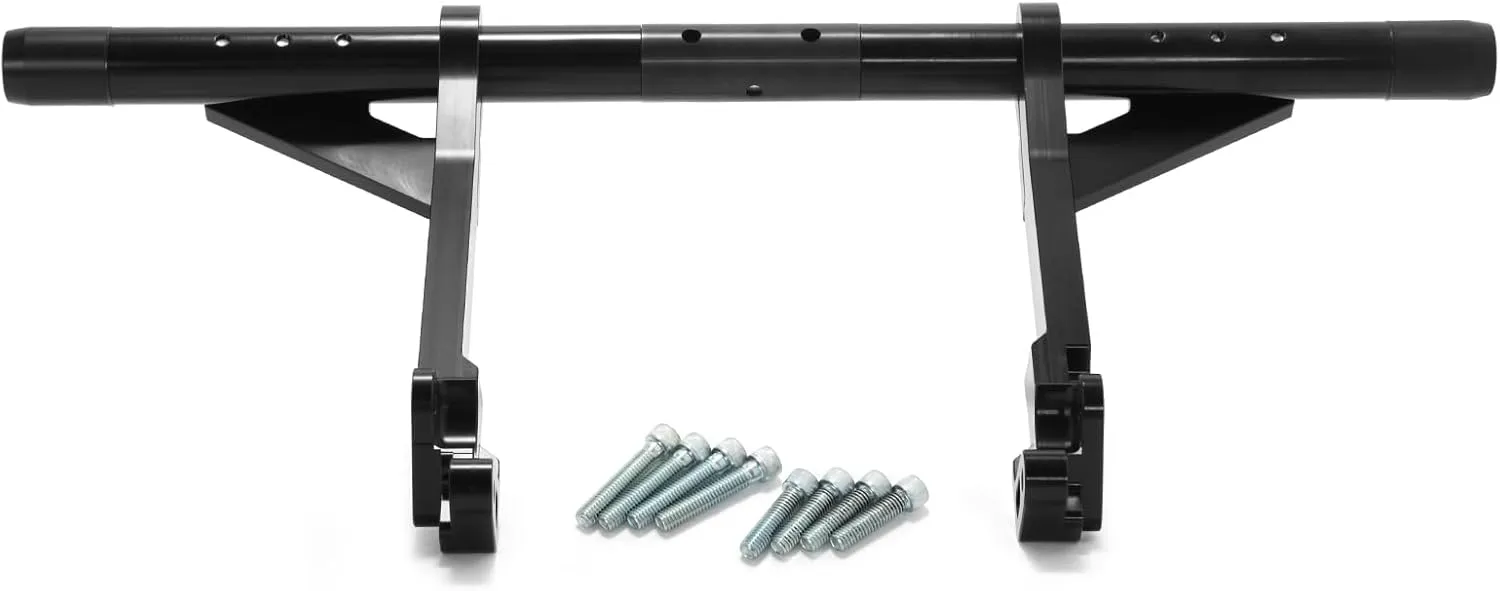 TOFR Club Style Crash Bar Protector Engine Guard Front Highway Pedal for Harley Touring 2009-2013 with Mid Control Street Glide FLHX Road King FLHR Road Glide FLTRX Electra Glide FLHT Black